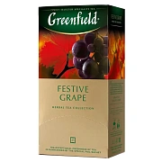 Чай GREENFIELD (Гринфилд) 'Festive Grape' ('Праздничный виноград'), фруктовый, 25 пакетиков в конвер