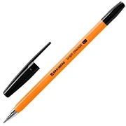 Ручка шариковая BRAUBERG 'M-500 ORANGE', ЧЕРНАЯ, корпус оранжевый, узел 0,7 мм, линия письма 0,35 мм, 143449
