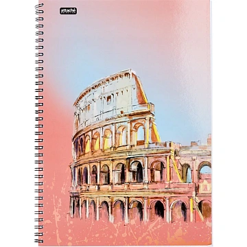 Бизнес-тетрадь А4,96л,кл,греб,ламин.обл. Travel Italy