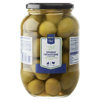 METRO Chef Оливки гигантские с косточкой, 835г