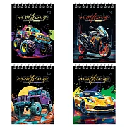 Блокнот А6 60л. на гребне BG 'Bright cars'