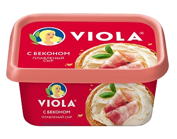 Сыр плавленый Viola бекон, 55%, 400г