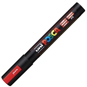 Маркер акриловый Uni Posca PC-5M флуоресцентно-красный, 1.8 - 2.5 мм, круглый