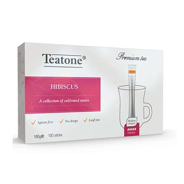 Чай Teatone Hibiscus, травяной, 100 стиков