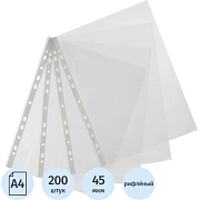 Файл-вкладыш А4 200шт., рифлен. Элементари 0,45 мм