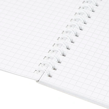 Блокнот 40л,А4,мет.гребень,однотонная обл.,ВДлак,в ассортименте