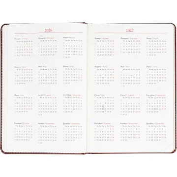 Ежедневник недатированный ATTACHE Gold А5,143х210мм, 160л, коричневый