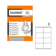 Этикетки самоклеящиеся Stickwell 11255, белые, 105x70мм, 800шт