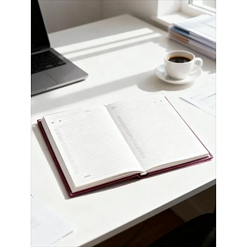 Ежедневник недатированный Attache Economy, бумвинил,бордо,А5,128х200мм,160л