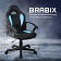 Кресло компьютерное BRABIX 'Spark GM-201', экокожа, черное/голубое, 532505