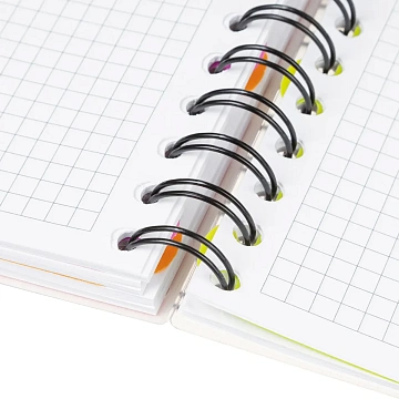 Бизнес-тетрадь 140л,кл,А5,SPIRAL BOOK Розовый,евроспир,обл.пласт,разд.84111