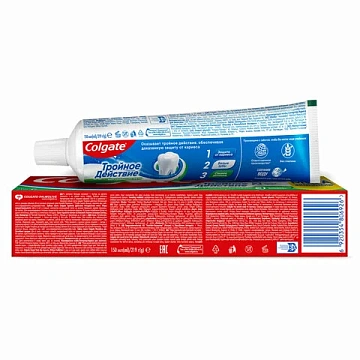 Зубная паста 150 мл COLGATE 'Натуральная мята', тройное действие, с фторидом, 6920354806926