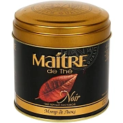 Чай листовой MAITRE 'Мэтр де Люкс' черный 100 г, жестяная банка, бар165р