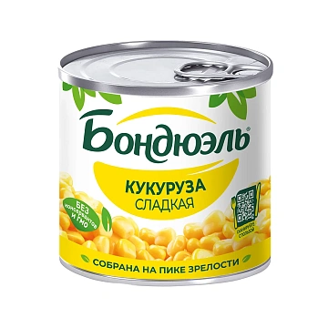 Кукуруза Бондюэль сладкая, 170г