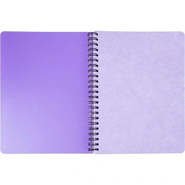 Бизнес-тетрадь А5,96л,кл,спир,пласт,тон.бл. Attache Bright colours Сиренев