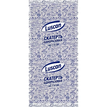 Скатерть одноразовая Luscan, 110х140см, белая