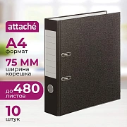 Папка-регистратор 75 мм (+/- 5 мм)с мет.уг.мрамор ч/б, в уп.10шт,бум./бум