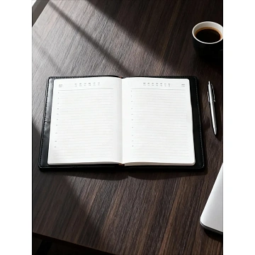 Ежедневник недатированный черный, А5,148x218, 352стр, Agenda