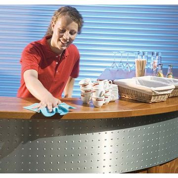 Салфетка хозяйственная Vileda Professional Веттекс Классик 17х20см, голубая, 111684