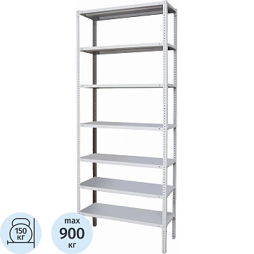 Стеллаж металлический P_МС-257/300 с 7-ю полками 1000x300x2500