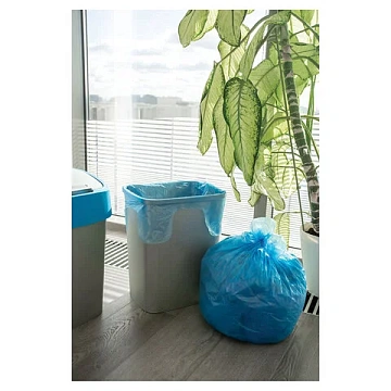 Мешки для мусора, 35 л, с ушками, синие, рулон 30 шт., ПНД, 10,5 мкм, 50х64 см, PACLAN 'Multitop', 402080