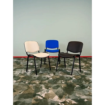 Стул UA_EChair Rio(ИЗО/ISO) черн, к/з черный V-4