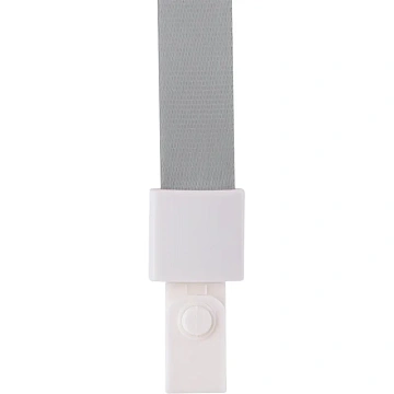 Держатель для бейджа Deli 8352,шир.тесьмы 1см,замок на кнопке,серый,12шт/уп