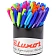 Шариковая ручка Luxor InkGlide 100 Icy синяя, 0.7мм, корпус ассорти, одноразовая
