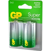 Батарейки КОМПЛЕКТ 2 шт., GP Super G-Tech, С (LR14, 14А), алкалиновые, блистер, 14A-2CR2