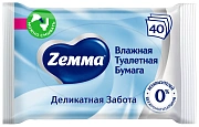 Туалетная бумага Zemma Pure влажная, 40 листов