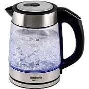 Чайник TIMBERK T-EK27G03, 1,7 л, 2200 Вт, закрытый нагревательный элемент, ТЕРМОРЕГУЛЯТОР, стекло, с