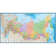 Карта настенная РФ политико-административная 1:3млн.,3,0х1,6м