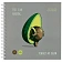 Скетчбук 60л., 150*150 MESHU 'Avocadreams', на гребне, выб. лак, soft-touch, 120г/м2