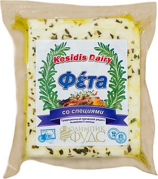 Сыр Kesidis Dairy Фета со специями, 200г