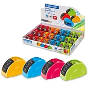 Точилка BRAUBERG 'Roll', с контейнером, пластиковая, корпус ассорти, 228464