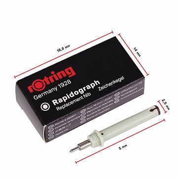 Пишущий элемент для рапидографа Rotring 0,8мм, картон. упаковка