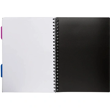 Бизнес-тетрадь А4,140л,кл,спир,пласn.обл,2разд Attache DIGITAL черн 876745