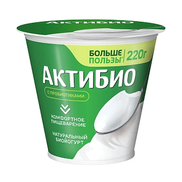 Биойогурт Актибио натуральный 3.5%, 220г