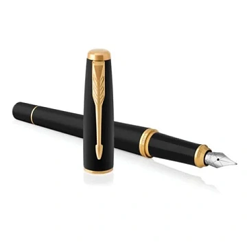 Ручка перьевая PARKER 'Urban Core Muted Black GT', черный матовый лак, позолота, синяя, 1931593