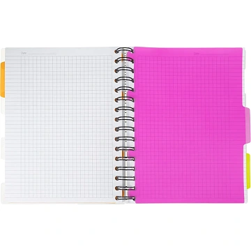 Бизнес-тетрадь 140л,кл,А5,SPIRAL BOOK Синий,евроспир,обл.пласт,раздел.84113