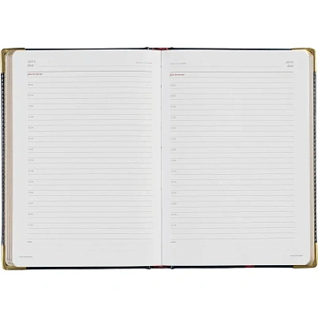 Ежедневник недатированный А5+, 145х205,Sidney Nebraska,син,з.уг 3-128/14