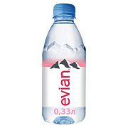 Вода Evian 0.33 л негазированная, ПЭТ