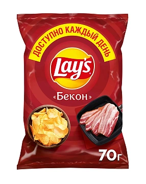 Чипсы Lay's Бекон, 70г