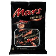 Батончики шоколадные мини MARS 'Minis' с нугой и карамелью в молочном шоколаде, 182 г, 2261