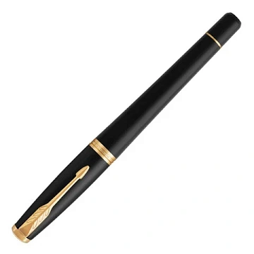 Ручка перьевая PARKER 'Urban Core Muted Black GT', черный матовый лак, позолота, синяя, 1931593