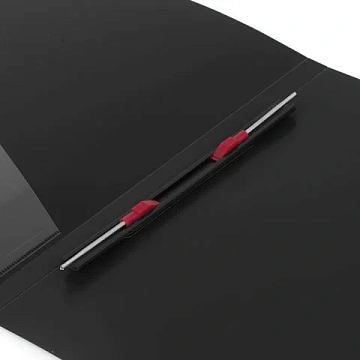Папка с металлическим скоросшивателем и внутренним карманом BRAUBERG 'Contract', черная, до 100 л.,