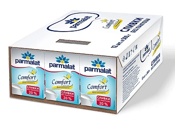 Сливки Parmalat ультрапастеризованные безлактозные 20%, 500мл