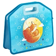 Папка-сумка ЮНЛАНДИЯ, 1 отделение, фетровые ручки, 34х30х11 см, 'Moon fox', 270996