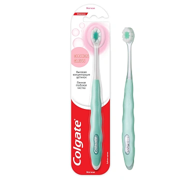 Зубная щетка Colgate Cushion Clean мягкая, розовая