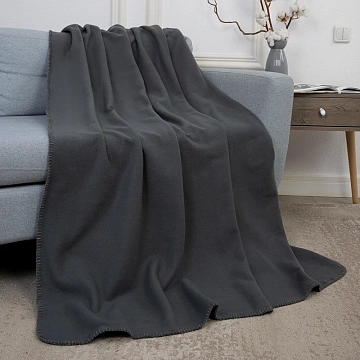 Плед Tessolo Home флисовый темно-серый 260г, 170 x 220см